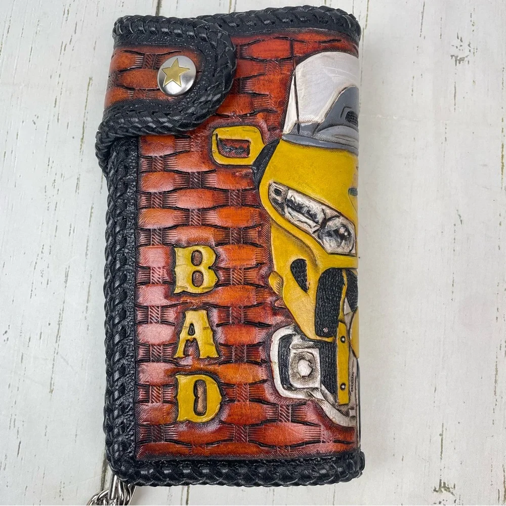 Genuine‎ Leather Custom Biker Wallet